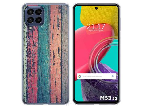Funda para Samsung Galaxy M53 5G TUMUNDOSMARTPHONE Dibujos Madera 10 Multicolor