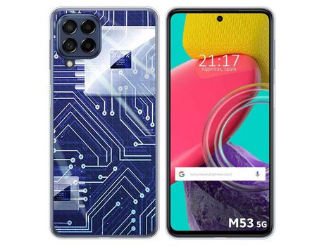 Funda para Samsung Galaxy M53 5G TUMUNDOSMARTPHONE Dibujos Circuito Multicolor