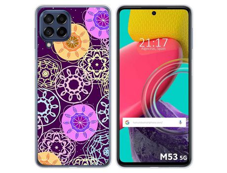 Funda para Samsung Galaxy M53 5G TUMUNDOSMARTPHONE Dibujos Radial Multicolor