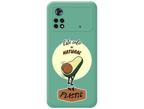 Funda para Xiaomi POCO X4 Pro 5G TUMUNDOSMARTPHONE Silicona Líquida Dibujos Natural Verde