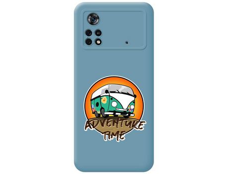 Funda para Xiaomi POCO X4 Pro 5G TUMUNDOSMARTPHONE Silicona Líquida Dibujos Adventure Time Azul