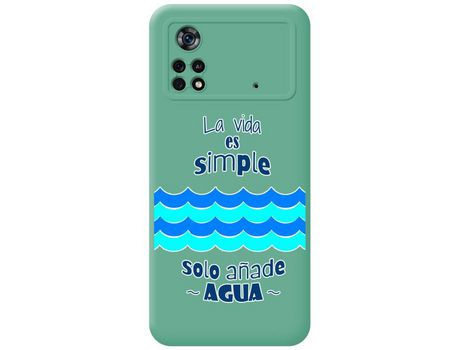 Funda para Xiaomi POCO X4 Pro 5G TUMUNDOSMARTPHONE Silicona Líquida Dibujos Agua Verde