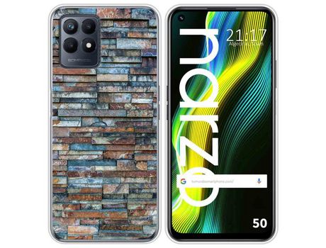 Funda para Realme Narzo 50 TUMUNDOSMARTPHONE Dibujos Ladrillo 05 Multicolor