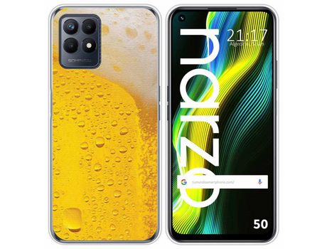 Funda para Realme Narzo 50 TUMUNDOSMARTPHONE Dibujos Cerveza Multicolor