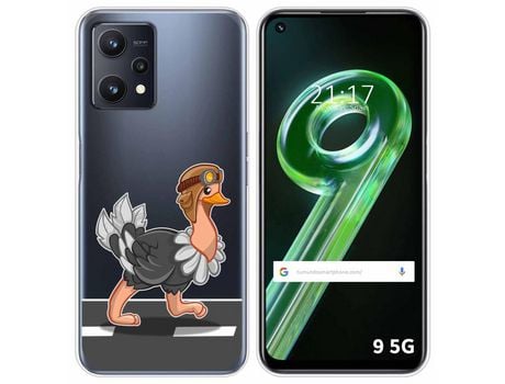 Funda para Realme 9 5G TUMUNDOSMARTPHONE Dibujos Transparente Avestruz Multicolor