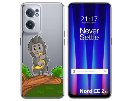Funda para Oneplus Nord CE 2 5G TUMUNDOSMARTPHONE Dibujos Transparente Mono Multicolor