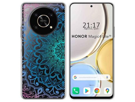 Funda para Huawei Honor Magic 4 Lite TUMUNDOSMARTPHONE Dibujos Transparente Mandala Multicolor