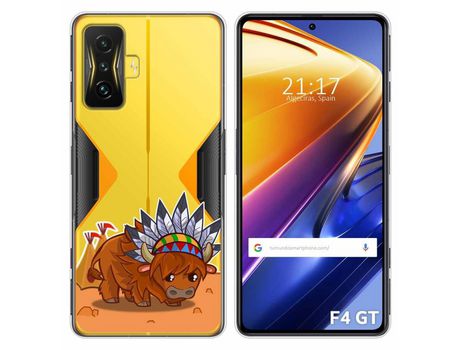 Funda para Xiaomi Poco F4 GT 5G TUMUNDOSMARTPHONE Dibujos Transparente Bufalo Multicolor
