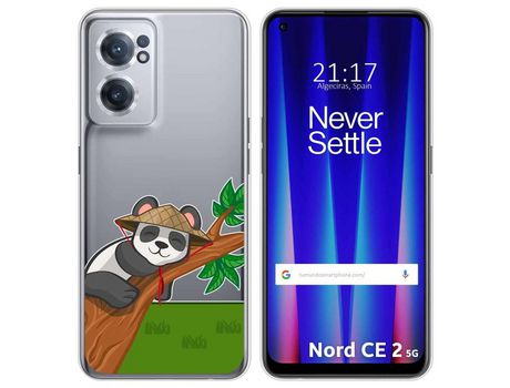 Funda para Oneplus Nord CE 2 5G TUMUNDOSMARTPHONE Dibujos Transparente Panda Multicolor