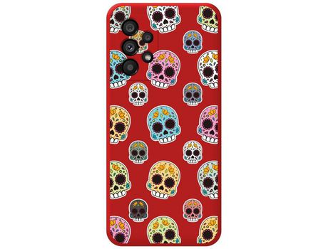 Funda para Samsung Galaxy A33 5G TUMUNDOSMARTPHONE Silicona Líquida Dibujos Catrina Rojo
