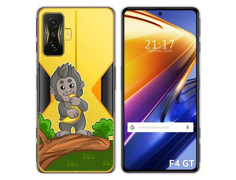 Funda para Xiaomi Poco F4 GT 5G TUMUNDOSMARTPHONE Dibujos Transparente Mono Multicolor