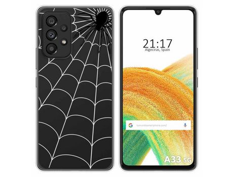 Funda para Samsung Galaxy A33 5G TUMUNDOSMARTPHONE Dibujos Transparente Araña Multicolor