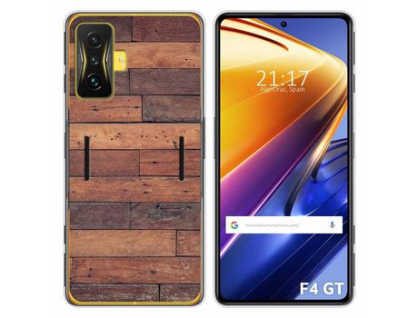 Funda para Xiaomi Poco F4 GT 5G TUMUNDOSMARTPHONE Dibujos Madera 03 Multicolor
