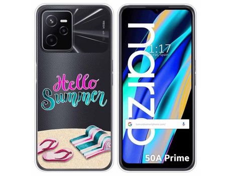 Funda para Realme Narzo 50A Prime TUMUNDOSMARTPHONE Dibujos Transparente Summer Multicolor