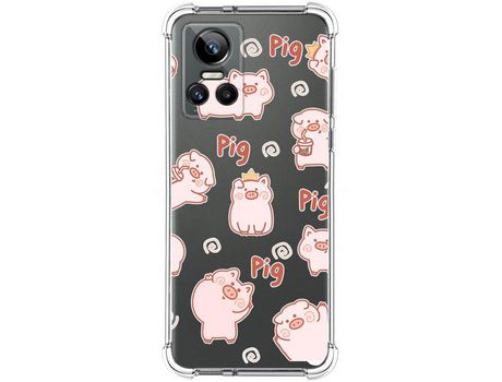 Funda para Realme GT Neo 3 5G TUMUNDOSMARTPHONE Dibujos Antigolpes Cerdos Multicolor