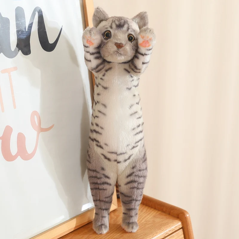 (marrón, 25 Cm) Almohada De Peluche De Gato De La Suerte, Linda Y Suave, Ideal Para Dormir.