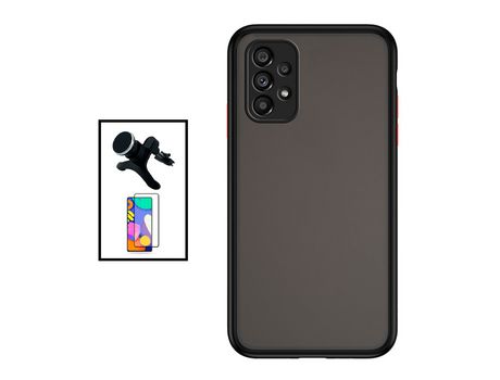Kit Funda Anti Choque Película Protectora Cámara 5D Cobertura Completa Soporte Magnético Reforzado para Coche para Samsung Galaxy A53 5G Negro PHON...