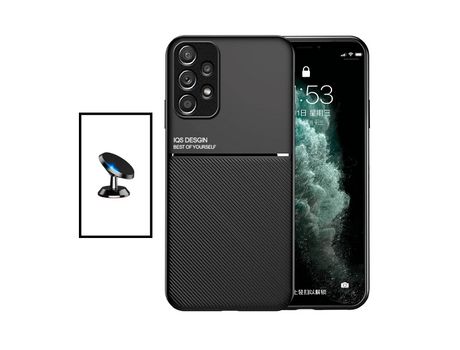 Kit Carcasa Trasera Magnética Anti Choque + Soporte Magnético para Samsung Galaxy A33 5G GIFT4ME Negro