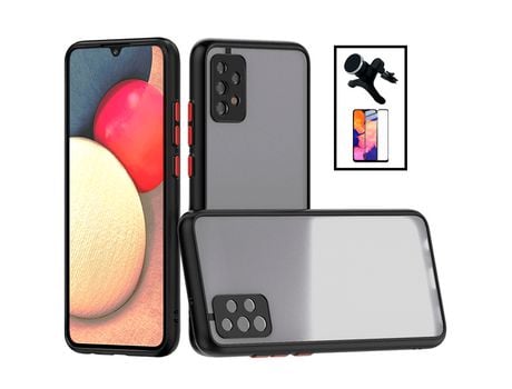Kit Funda Anti Choque Película Protectora Cámara 5D Cobertura Completa Soporte Magnético Reforzado para Coche para Samsung Galaxy A53 5G Negro PHON...
