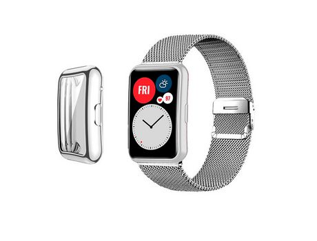 Carcasa Protección Total para Huawei Watch Fit Elegant GIFT4ME Transparente