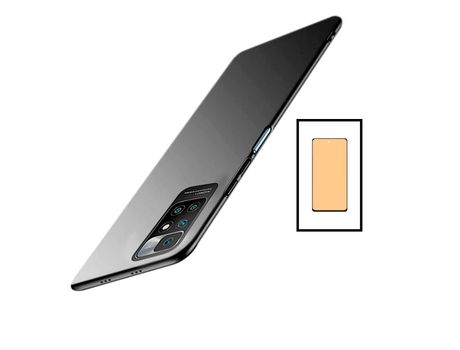 Kit Vidrio Templado Ceramicglass Full Cover Slimshield Case para Xiaomi Redmi 10 Prime 2021 Negro PHONECARE