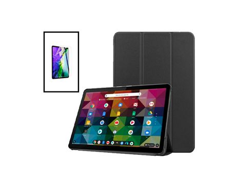 Kit Carcasa de Protección Premium + Protector de Hidrogel Frente para TCL Tab 10s GIFT4ME Negro