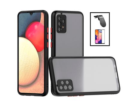 Kit Funda Antichoque Cámara Protección Película 5D Cobertura Completa Soporte Magnético L Conducción Segura Coche para Samsung Galaxy A53 5G Negro ...