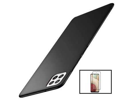Kit Protector de Cristal Templado 5D Full Cover + Carcasa SlimShield para Samsung Galaxy A22 5G GIFT4ME Negro