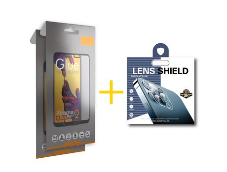 Pack Película Full + Película de Cámara Trasera ACCETEL para Galaxy S10 Plus Borde negro