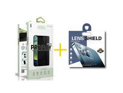 Pack Película Antiespía + Película de Cámara Trasera SKYHE para Samsung Galaxy A22 4G Borde Negro