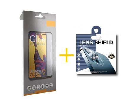 Pack Película Full + Película de Cámara Trasera ACCETEL para Galaxy S10 Plus Borde Negro
