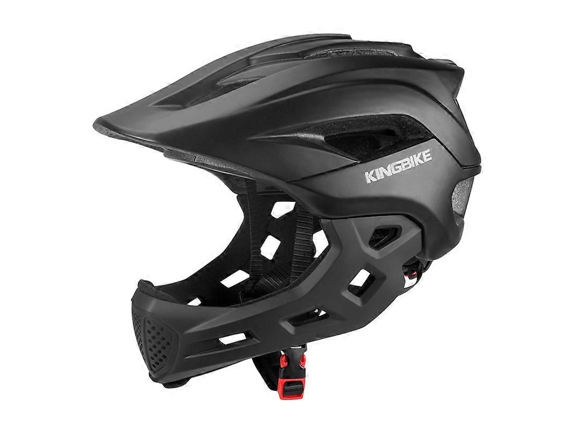 (48-54 Cm, Negro) Casco De Bicicleta Infantil Con Mentonera Desmontable, Adecuado Para Niños De 3 A 8 Años.