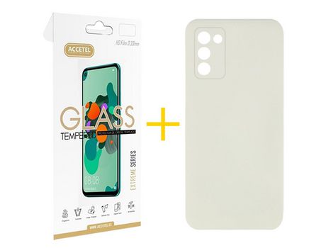 Pack Carcasa + Protector de Pantalla Cristal Templado para Samsung Galaxy A03S ACCETEL Arena