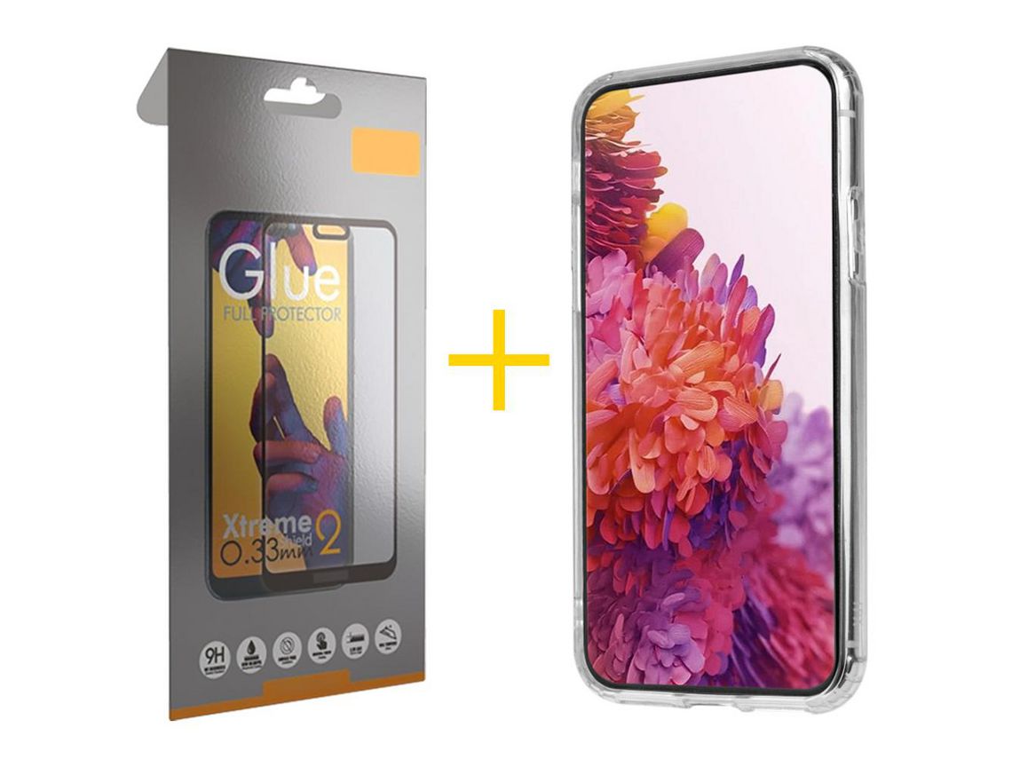 Pack 1 Película Full + Funda SKYHE para Samsung Galaxy A12 4G Gel Reforzado Incoloro Clear