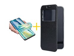 Pack 1 Película + Funda SKYHE para Samsung Galaxy Redmi Note 11 Pro Flip Cover Gandy Negro