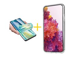 Pack 1 X Protector de Vidrio Templado Hidrogel + Funda ACCETEL para Samsung Galaxy S21 FE 5G Gel Reforzado Transparente Clear