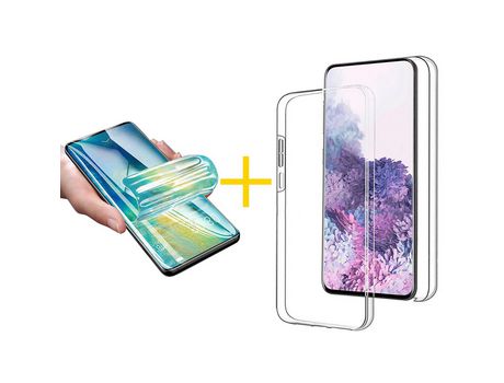 Pack 1 X Película de Vidrio Templado Hidrogel + Funda SKYHE por Apple iPhone 15 Dupla 360º Incoloro Clear