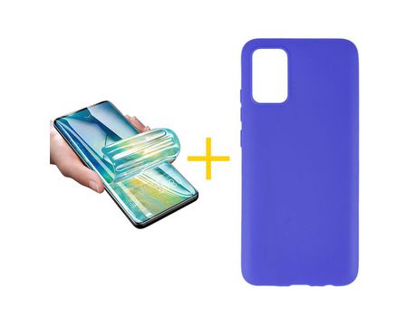 Pack Carcasa + Protector de Pantalla Hidrogel para Samsung Galaxy A03S SKYHE Azul