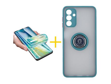 Pack Carcasa + Protector de Pantalla Hidrogel para Samsung Galaxy A03S SKYHE Verde