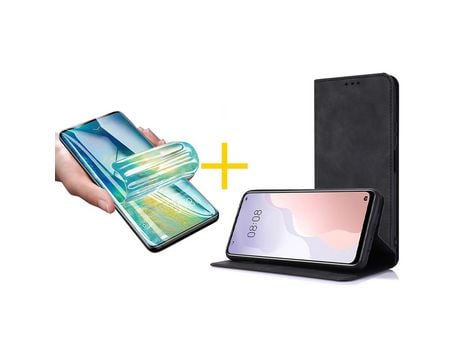 Pack 1 Película + Funda SKYHE para Apple iPhone 13 Mini Flip Cover PRM Negro