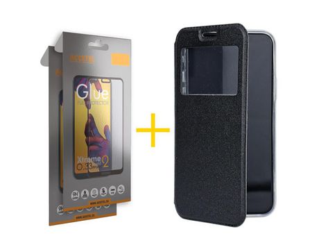 Kit Carcasa + 2 Protectores de Pantalla para Redmi A1 ACCETEL Negro