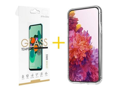 Pack 1 Película 2.5D + Funda SKYHE por Huawei Y6 2019 Gel Reforzado Incoloro Clear