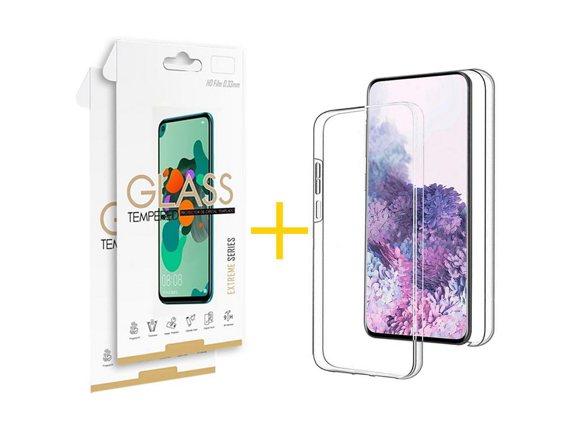 Pack 2 Películas 2.5D + Funda SKYHE por Samsung Galaxy A13 4G Dupla 360º Incoloro Clear