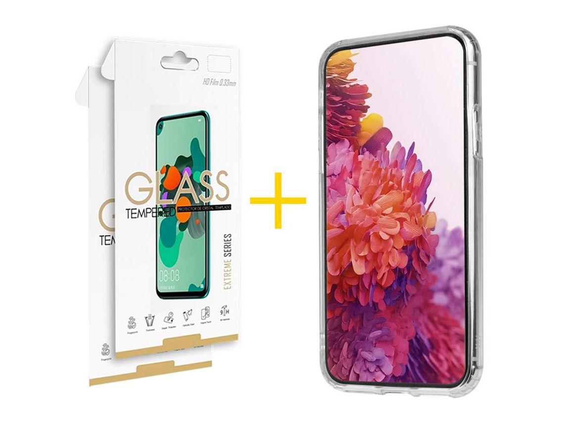 Pack 2 Películas 2.5D + Funda SKYHE para Apple iPhone 13 Mini Gel Reforzado Incoloro Clear