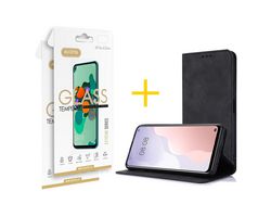 2x Kit de película de vidrio templado 2.5D + Accetel Samsung Galaxy A13 5G PRM FLIP CUBIERTA