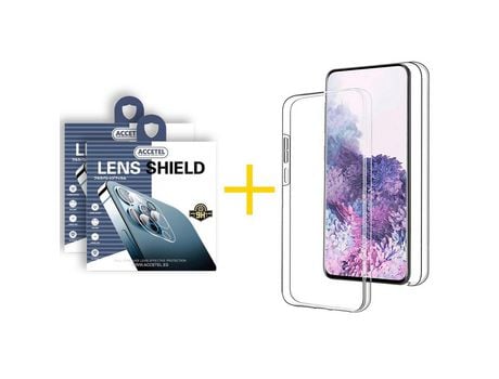 Juego 2 X Película de Cámara trasera + Funda Accetel por Apple iPhone 14 Pro Dupla 360º Incoloro Clear