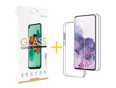 Pack 1 X Película de Vidrio Templado 2.5D + Funda SKYHE por Apple iPhone 15 Dupla 360º Incoloro Clear