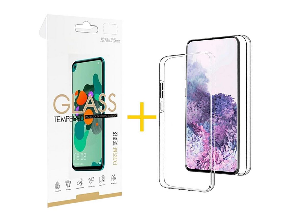 Pack 1 Película 2.5D + Funda SKYHE por Apple iPhone / XS Dupla 360º Incoloro Clear