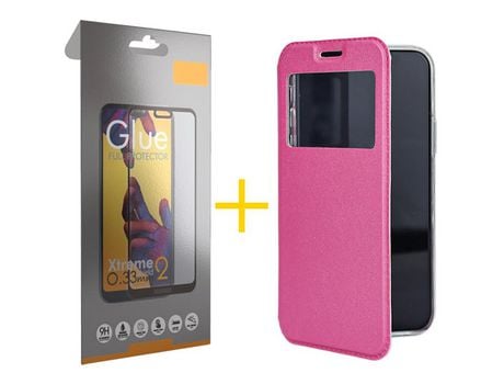 Pack 1 Película Full + Funda SKYHE por Samsung Galaxy A33 5G Flip Cover Gandy Rosa