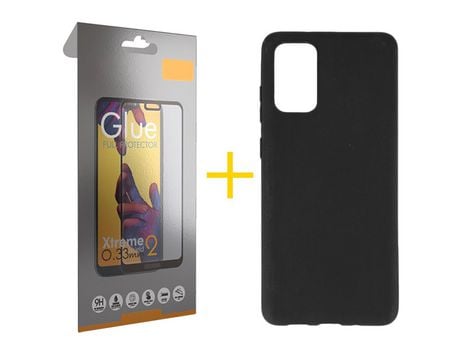 Pack 1 Película Full + Funda SKYHE por Samsung Galaxy S20 FE 5G Silicona Liso Negro